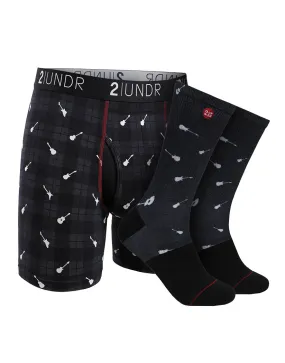 2UNDR Swing Shift Print Boxer Brief And Sock Pack 2U01BS