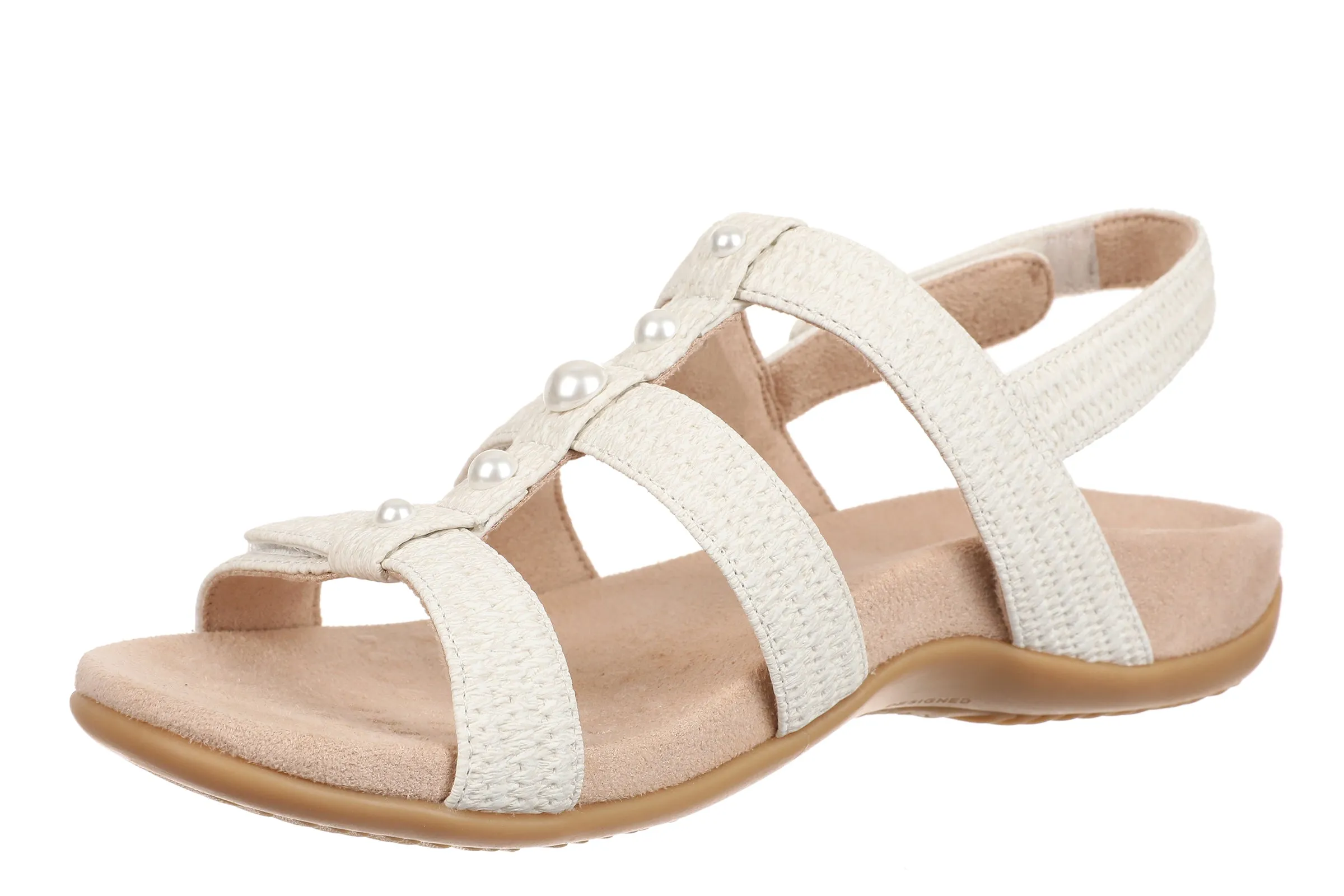 Amber Pearl Walking Sandal in White