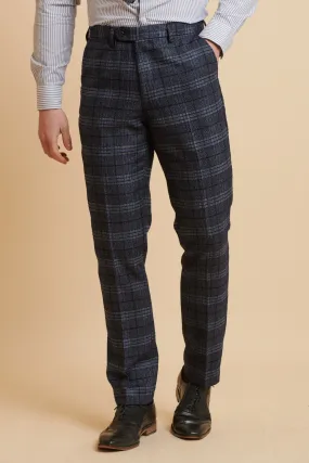 ANDY - Blue Check Trousers