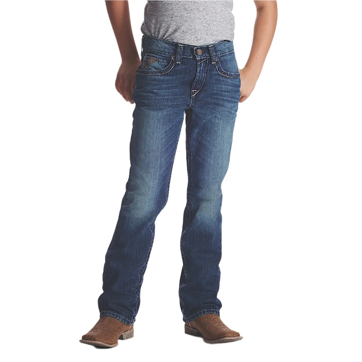 Ariat Boy's B5 Boundary Stackable Straight Leg Jean - Cyclone