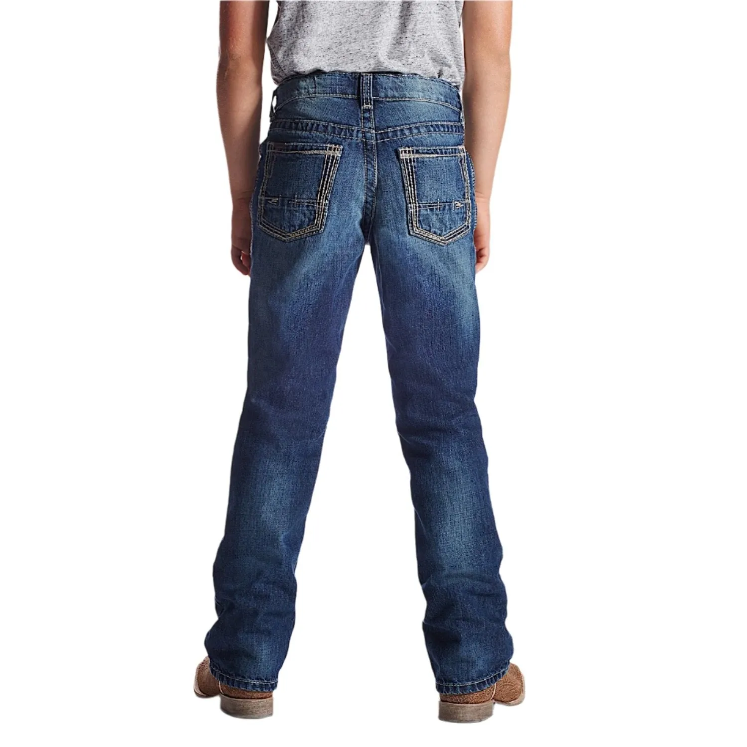 Ariat Boy's B5 Boundary Stackable Straight Leg Jean - Cyclone