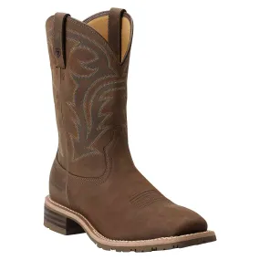 Ariat Men's Oily Distressed Brown Hybrid Rancher Waterproof Western Boots 10014067