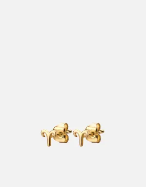 Aries Astro Studs, 14k Gold