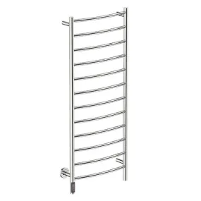 Bathroom Butler Natural 12 Bar Curved TDC Heated Towel Rail 500mm