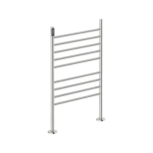 Bathroom Butler Natural 9 Bar Floor Mounted TDC Heated Towel Rail  650mm