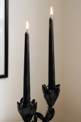 Beautiful Tapered Black Dinner Candle