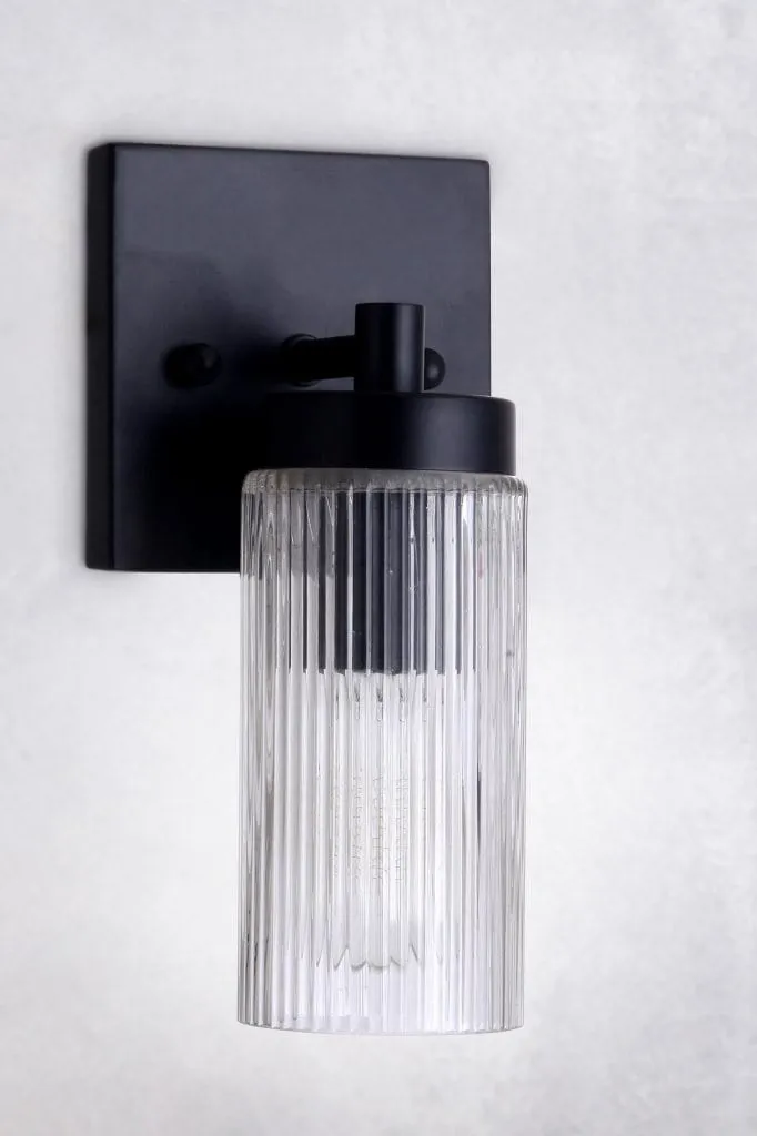 Berclair Ribbed Glass Vanity Wall Light