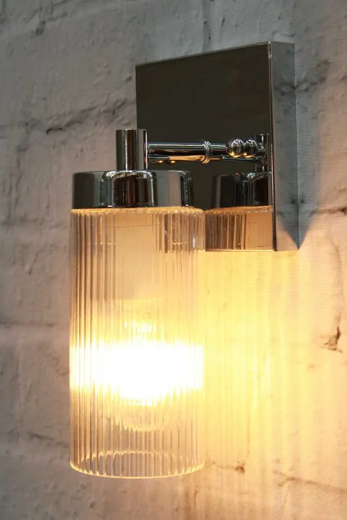 Berclair Ribbed Glass Vanity Wall Light