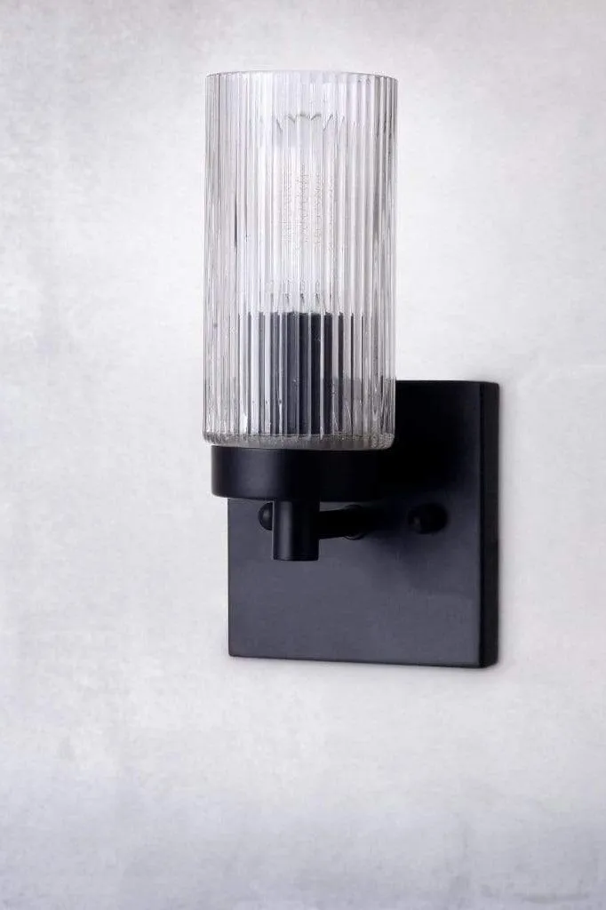 Berclair Ribbed Glass Vanity Wall Light