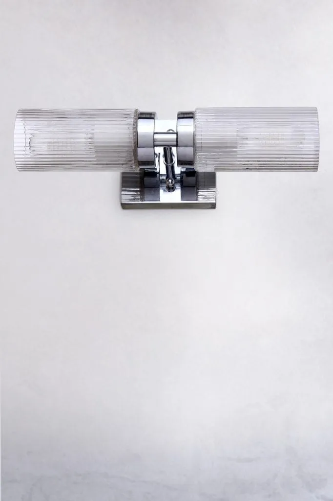 Berclair Ribbed Glass Vanity Wall Light