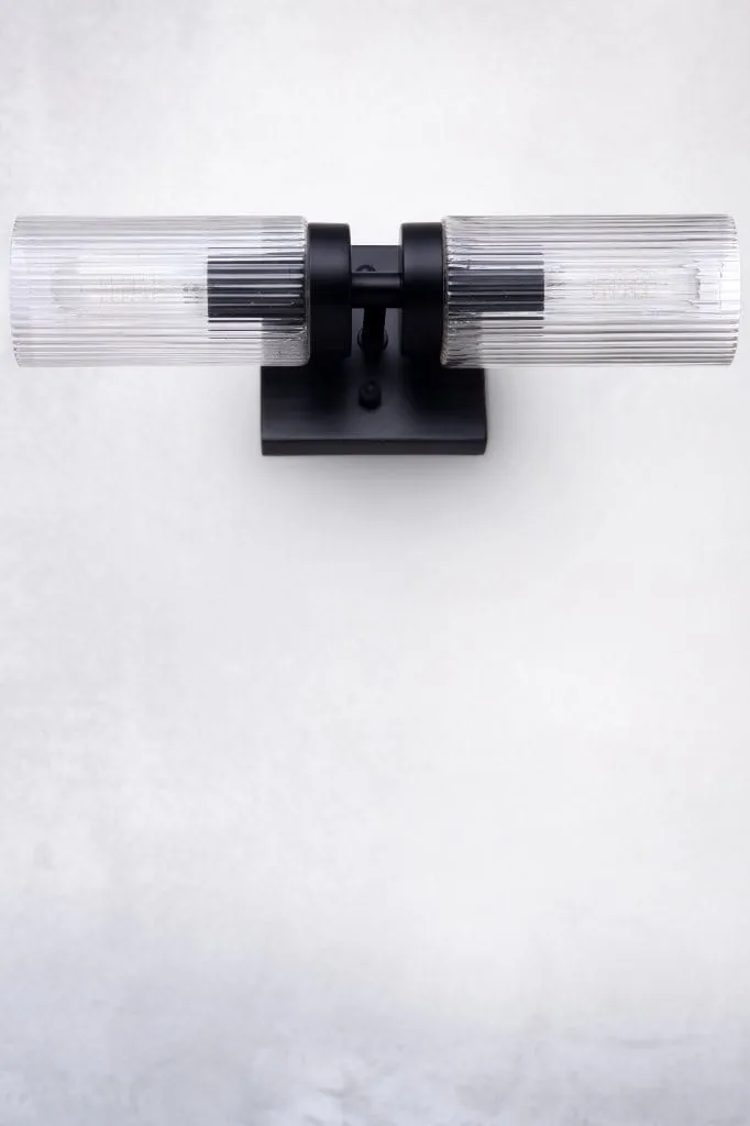 Berclair Ribbed Glass Vanity Wall Light