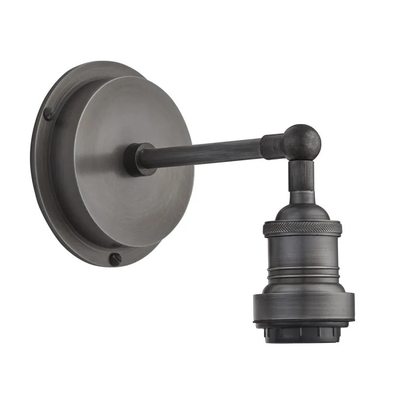 Brooklyn Outdoor & Bathroom Globe Wall Light - Pewter - Industville