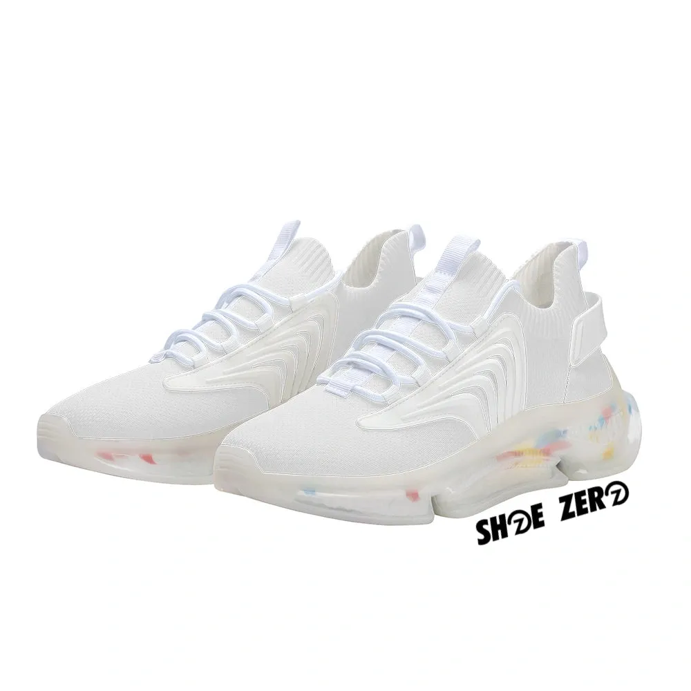 Customizable Air Heel React Running Shoes (White)