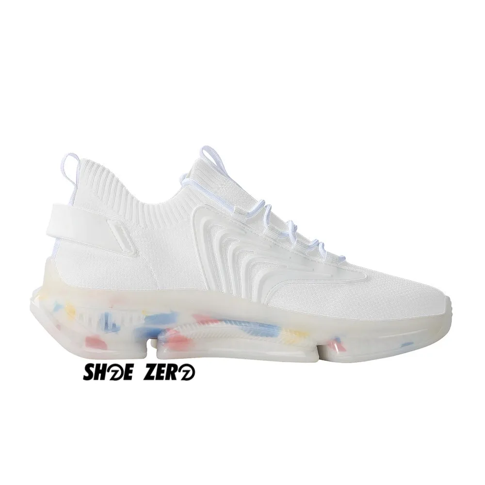 Customizable Air Heel React Running Shoes (White)