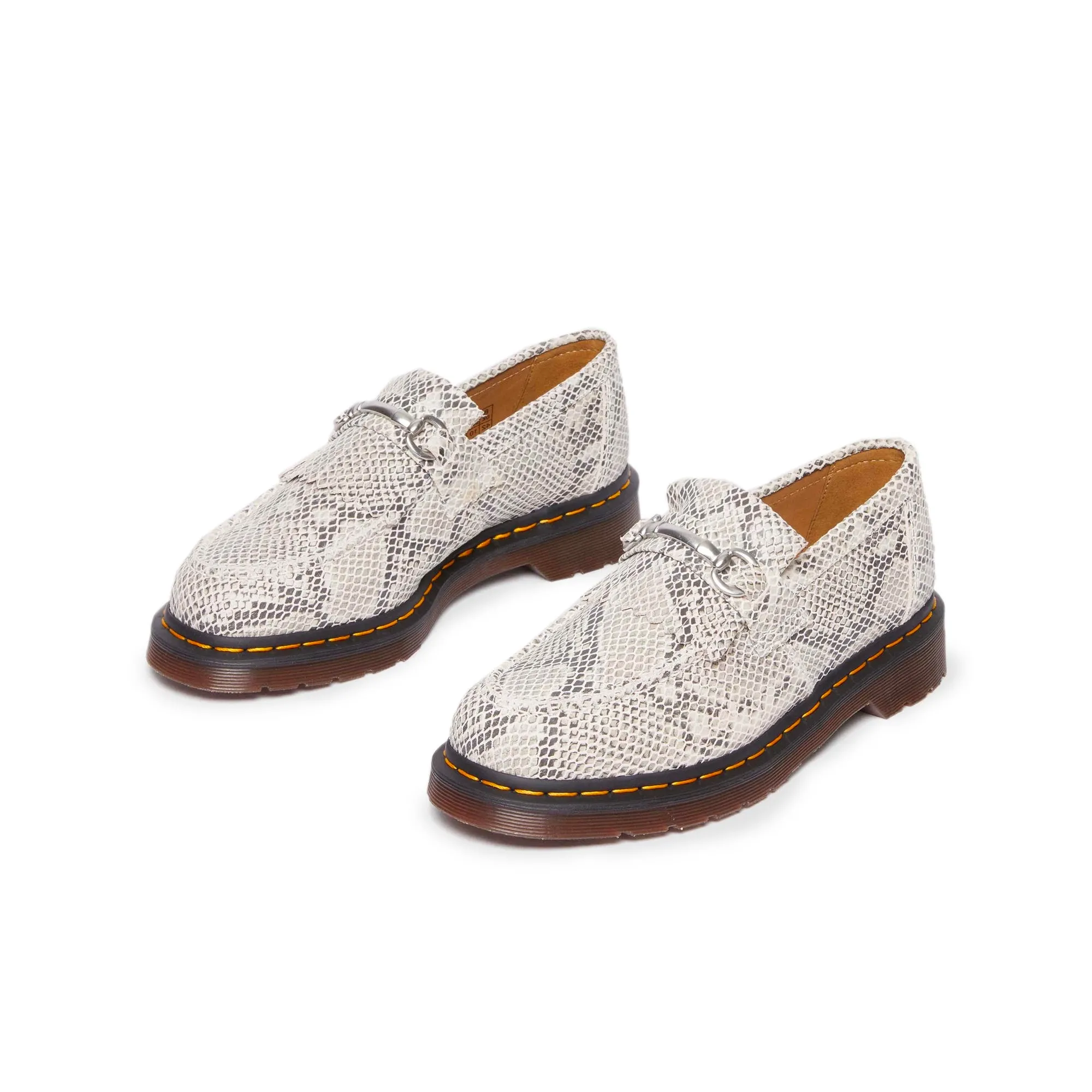 Dr. Martens Adrian Snaffle Python Print Suede Loafers