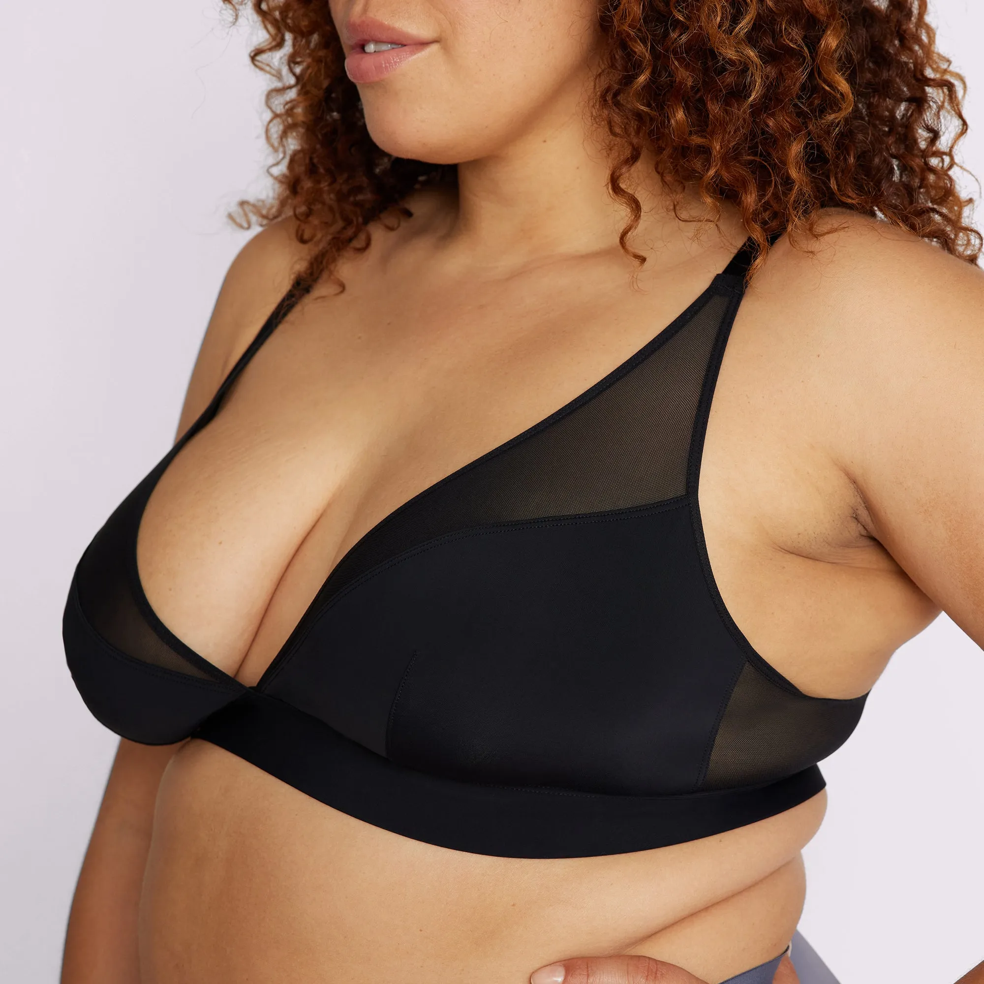 Dream Mesh Plunge Bralette | Ultra-Soft Re:Play (Eightball)