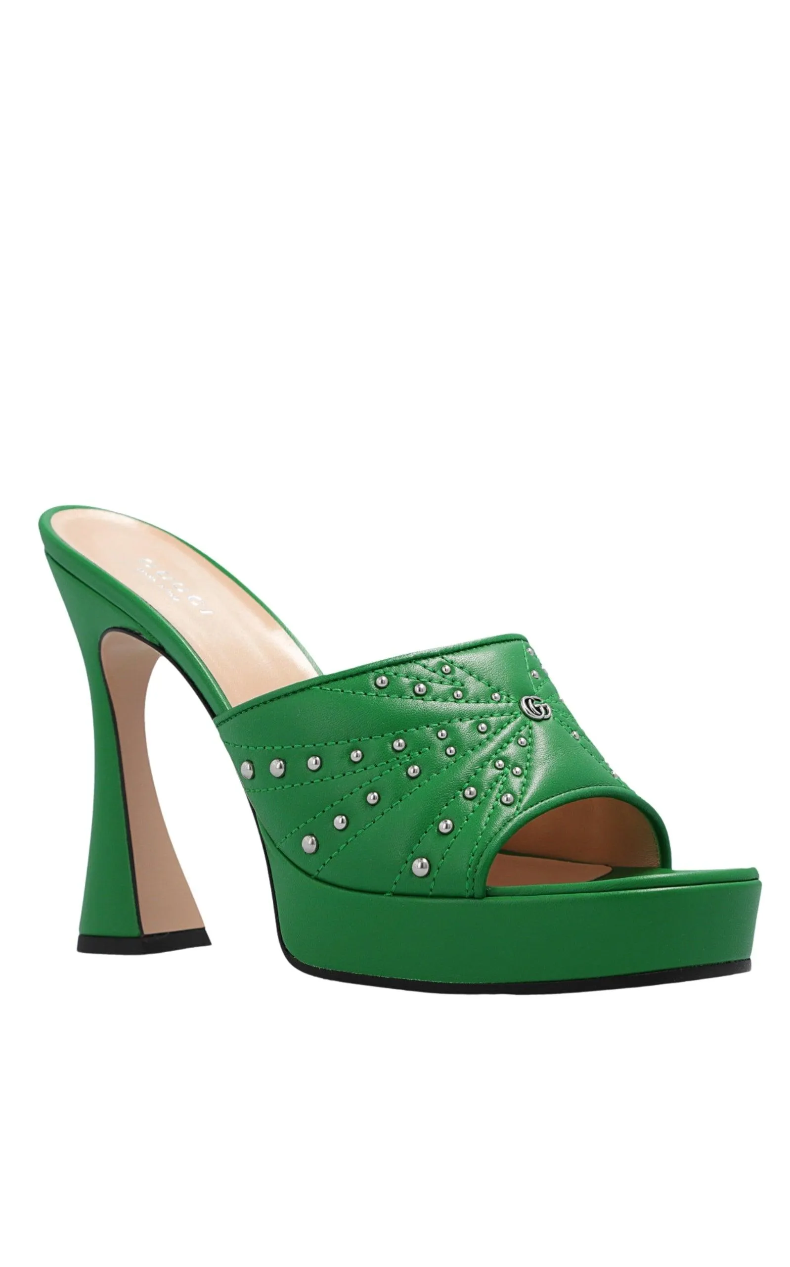 Green Embellishment Mules