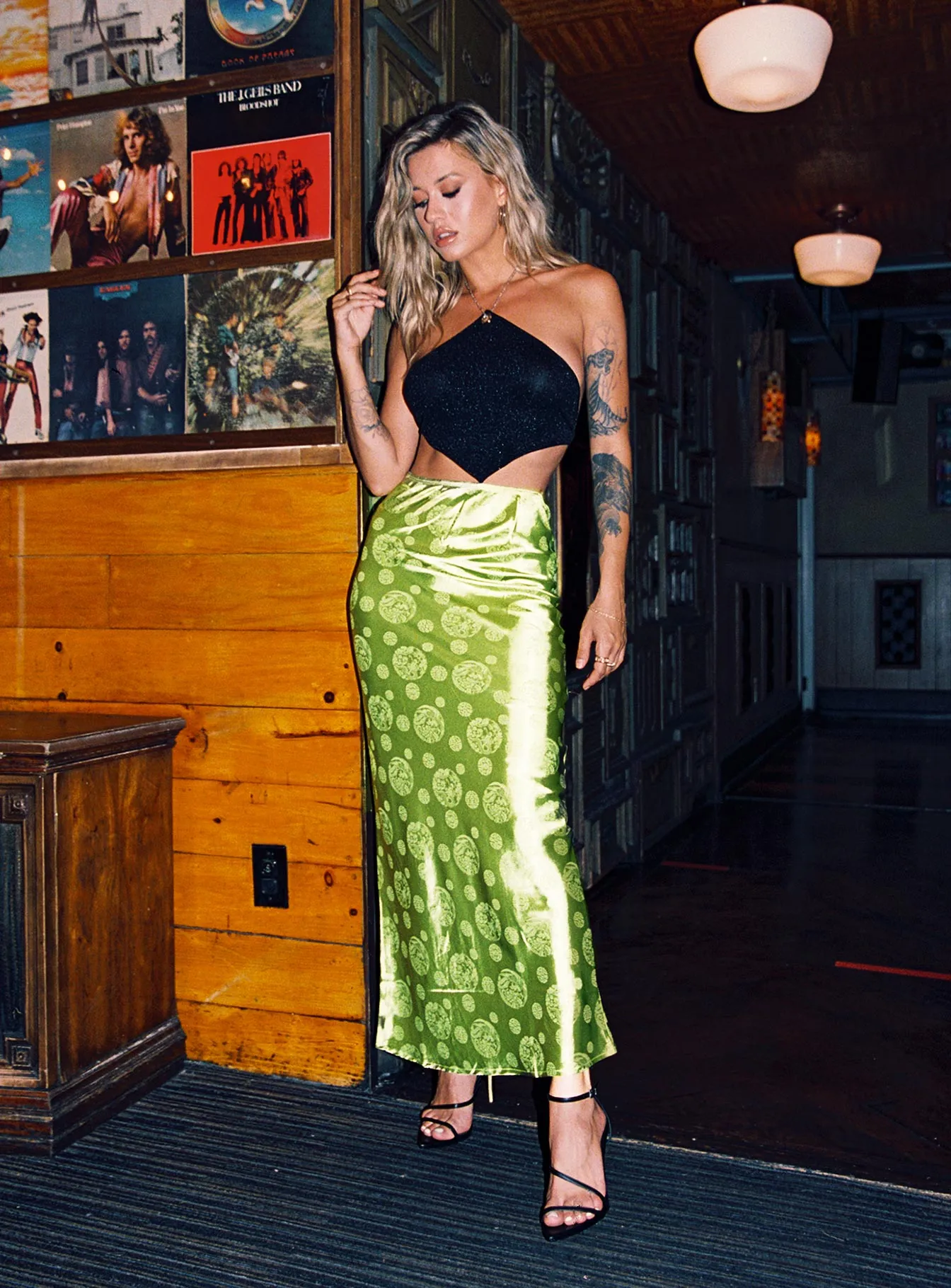 Hailey Midi Skirt Green