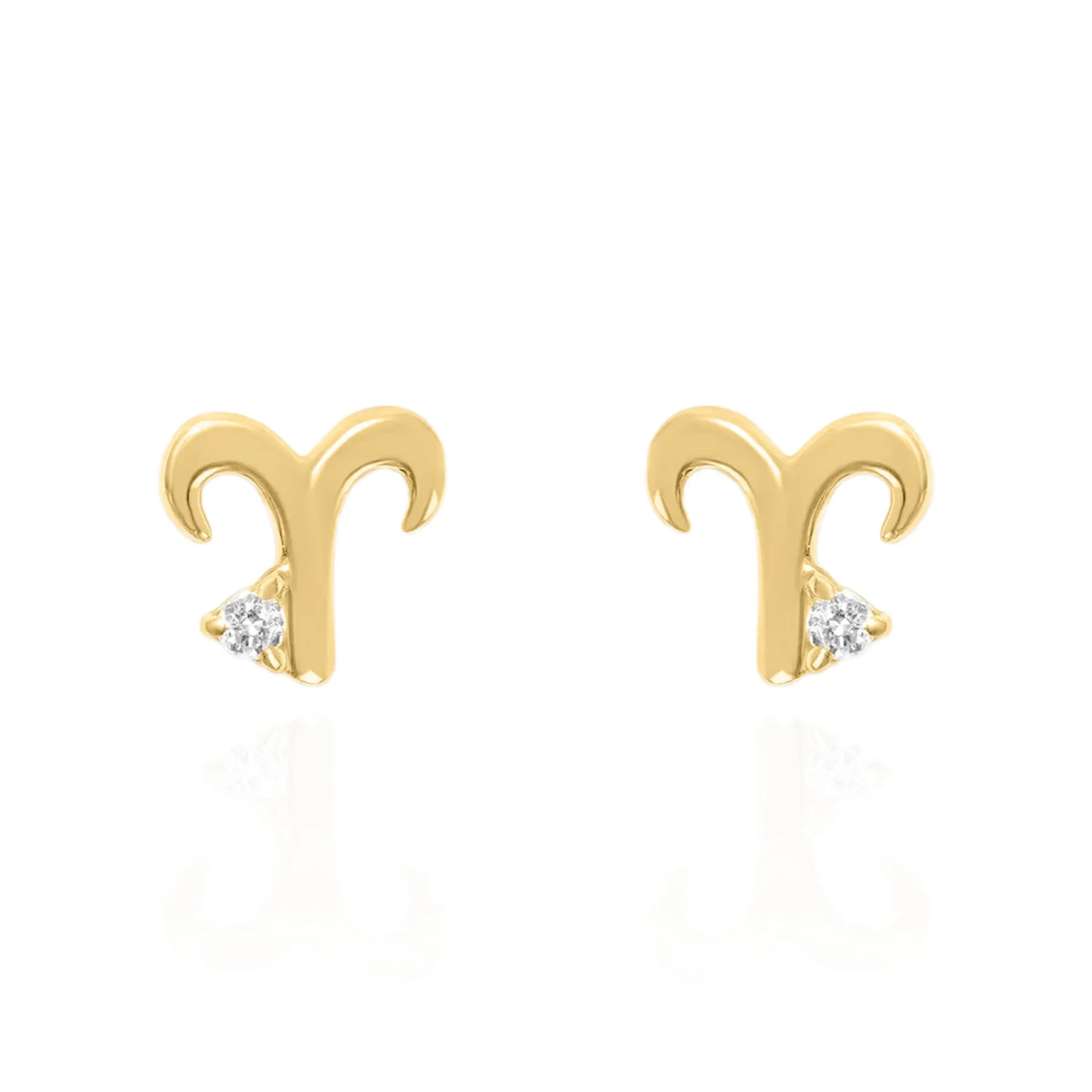 Kali Zodiac Symbol Stud Earrings | 18K Gold Plated