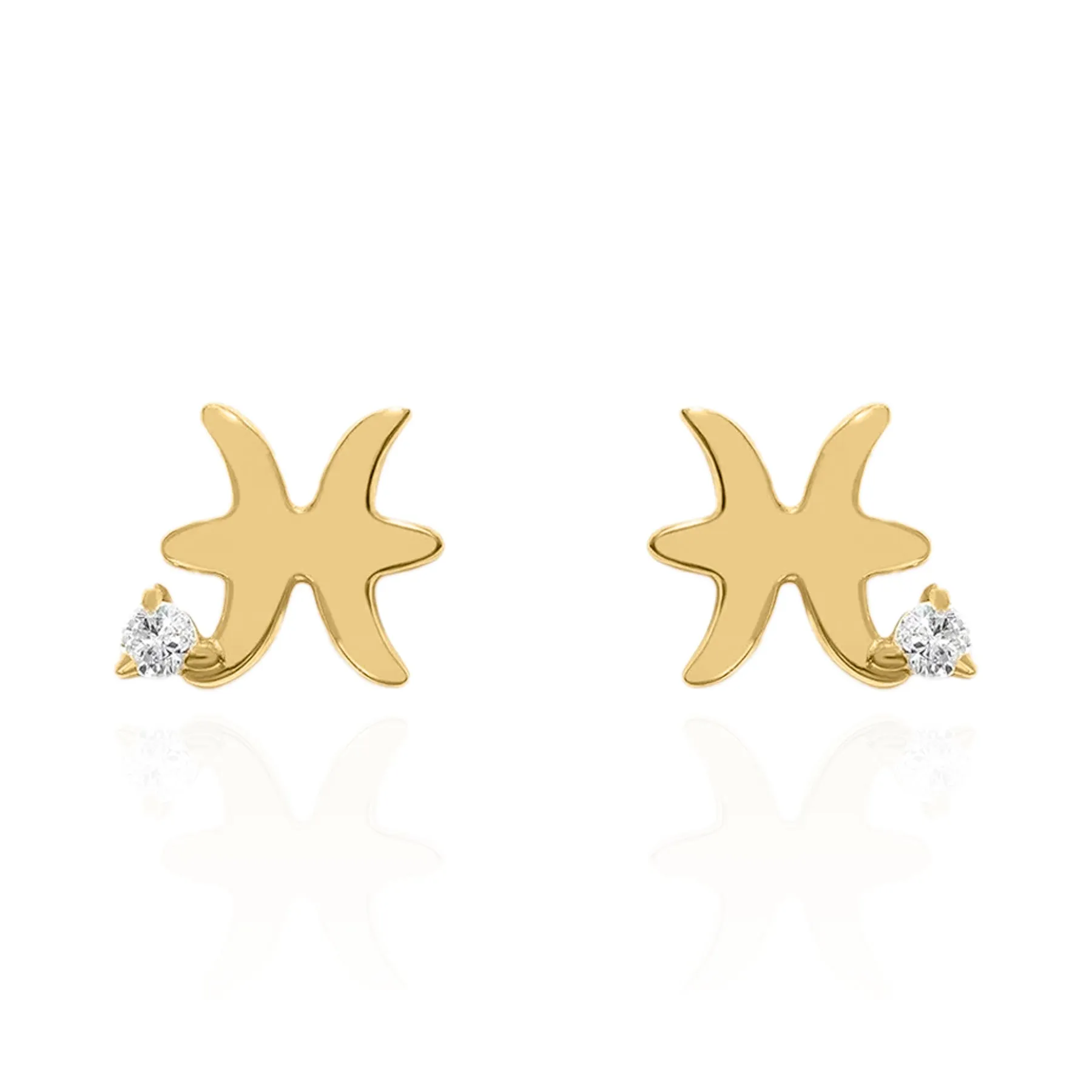 Kali Zodiac Symbol Stud Earrings | 18K Gold Plated