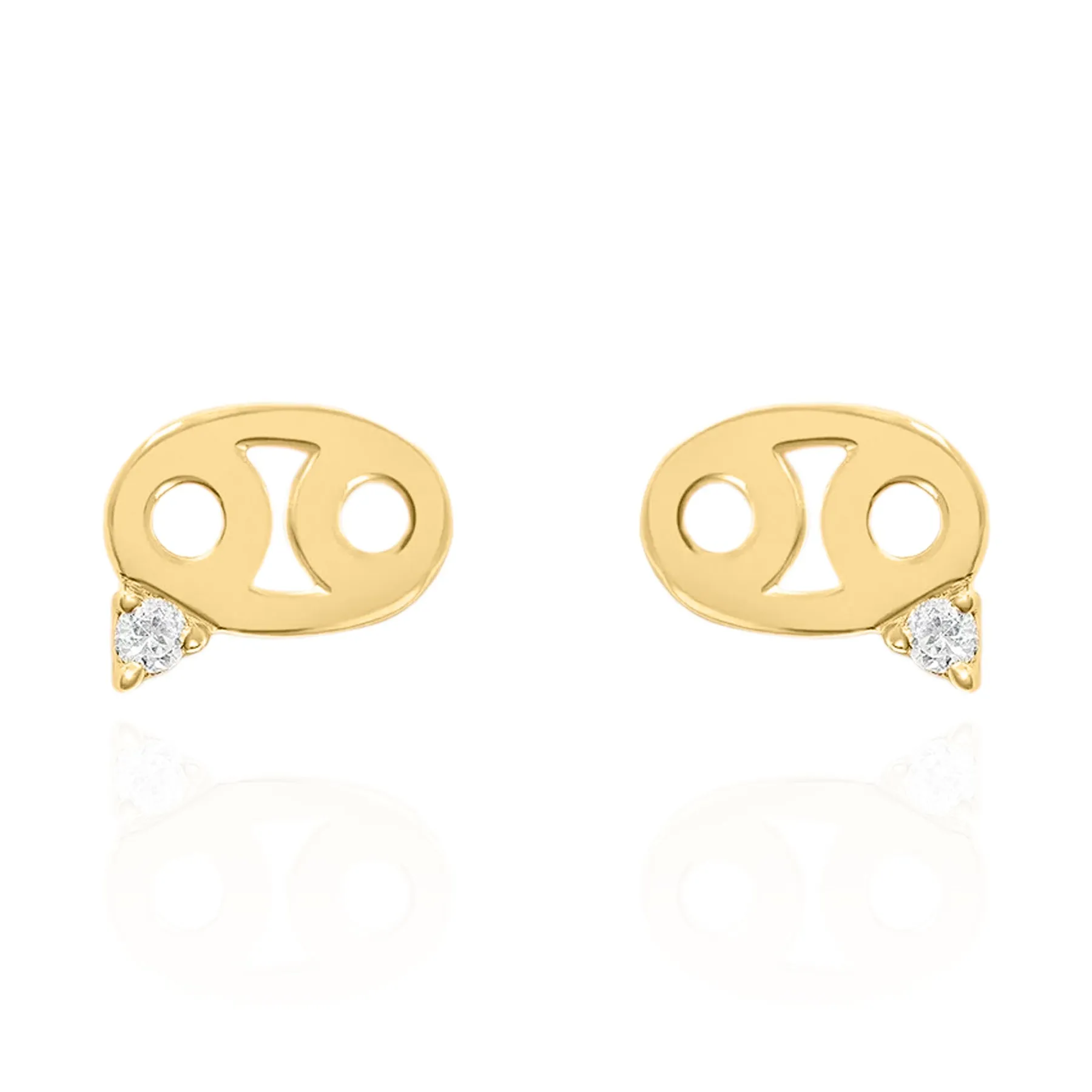 Kali Zodiac Symbol Stud Earrings | 18K Gold Plated