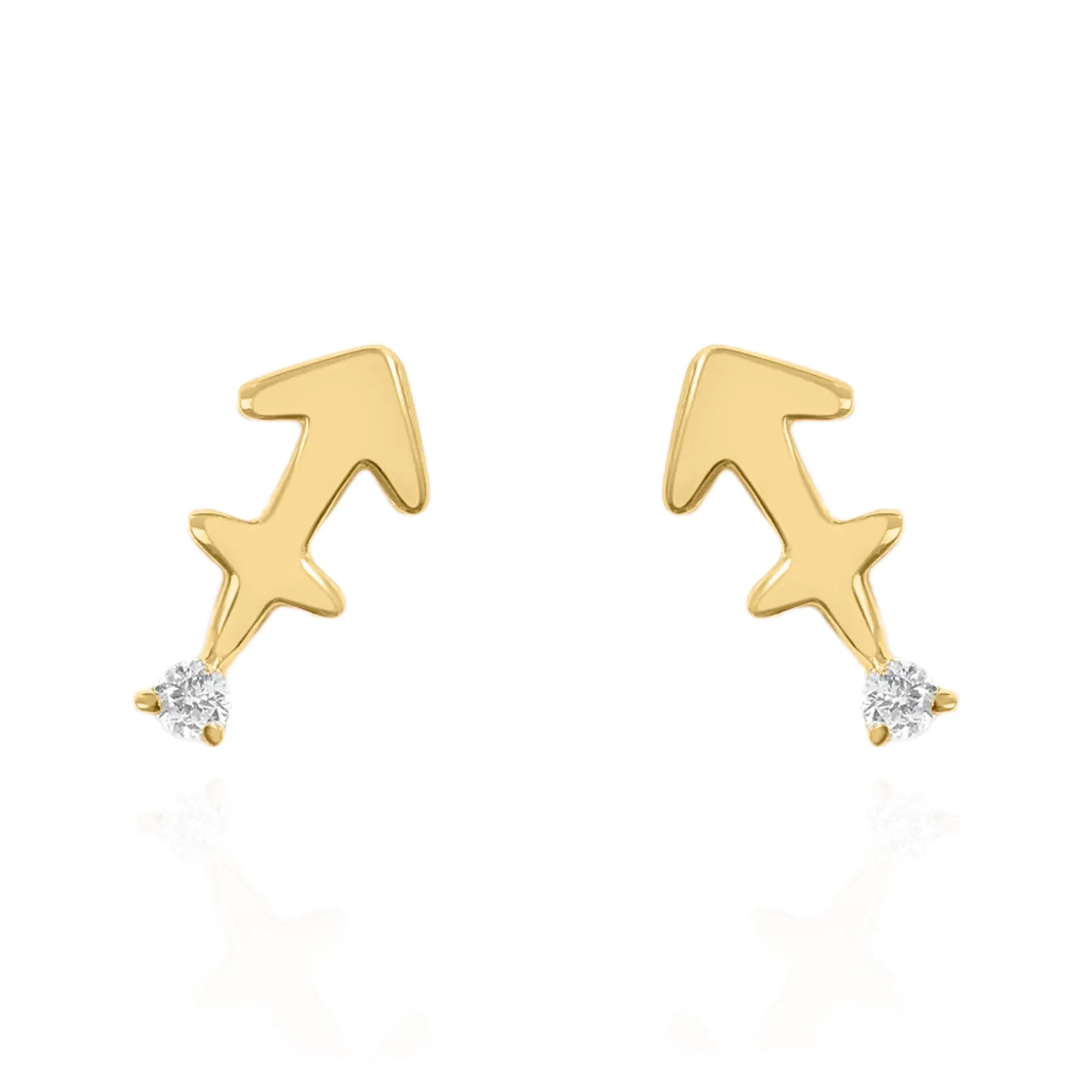 Kali Zodiac Symbol Stud Earrings | 18K Gold Plated