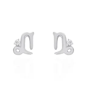 Kali Zodiac Symbol Stud Earrings | 925 Sterling Silver