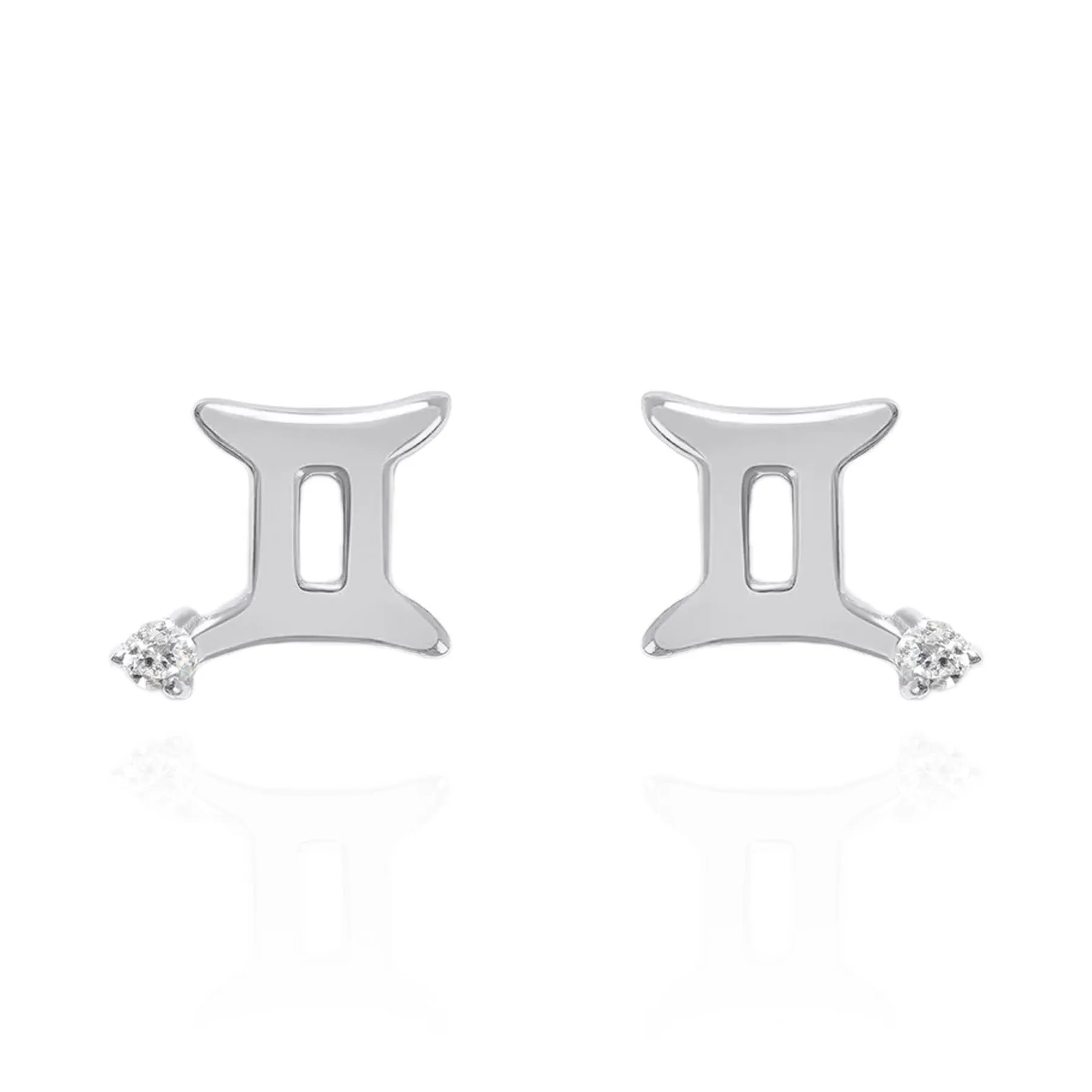 Kali Zodiac Symbol Stud Earrings | 925 Sterling Silver