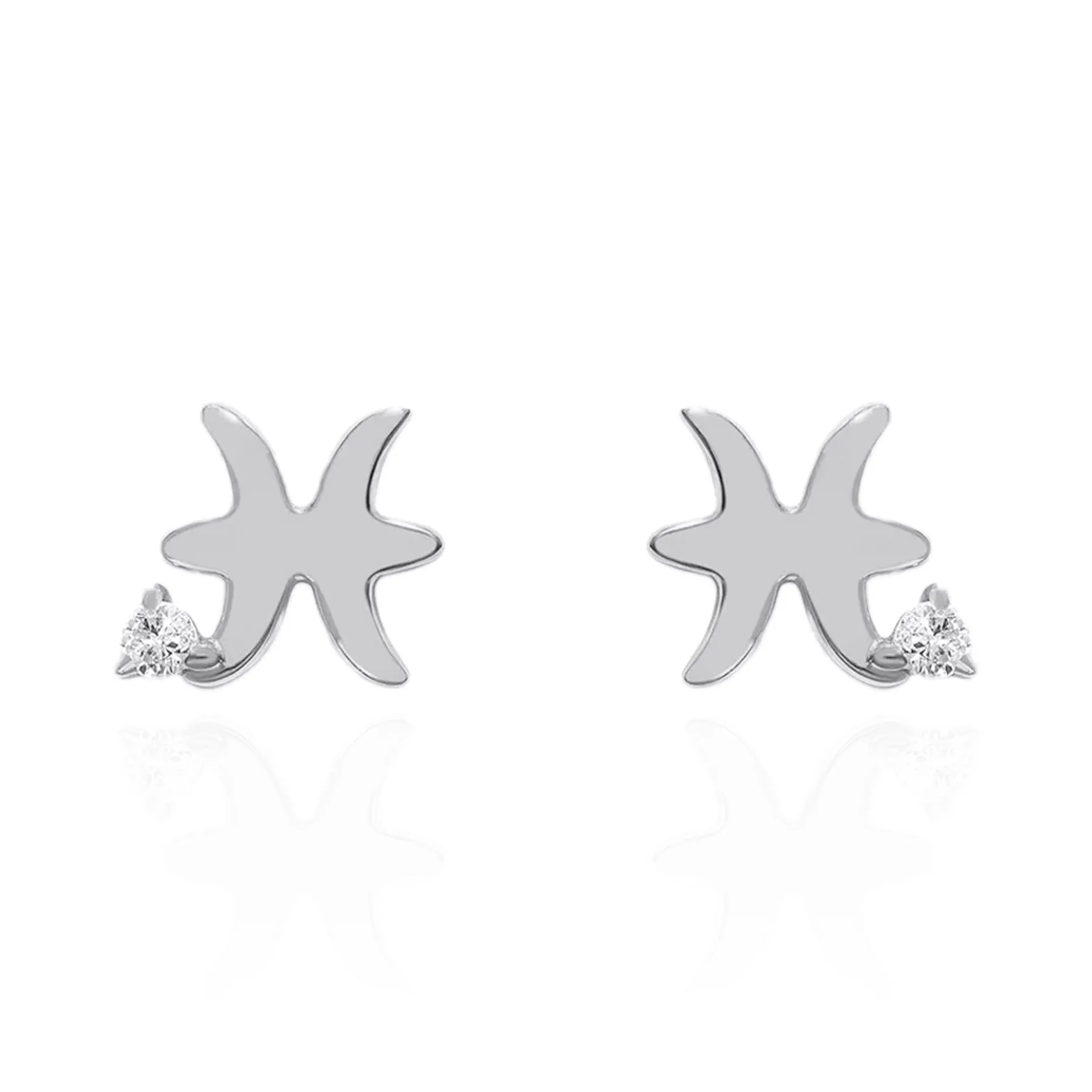 Kali Zodiac Symbol Stud Earrings | 925 Sterling Silver