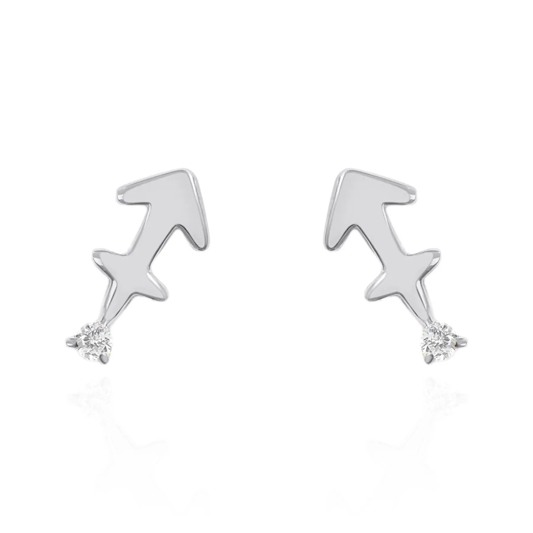 Kali Zodiac Symbol Stud Earrings | 925 Sterling Silver