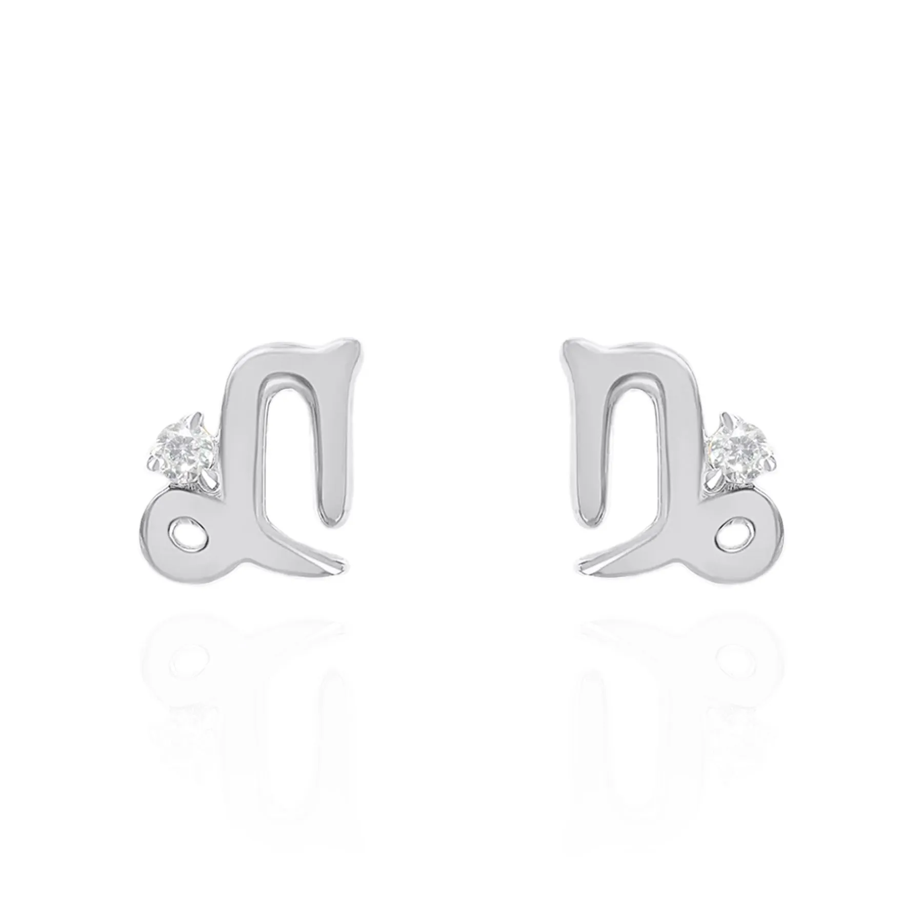 Kali Zodiac Symbol Stud Earrings | 925 Sterling Silver