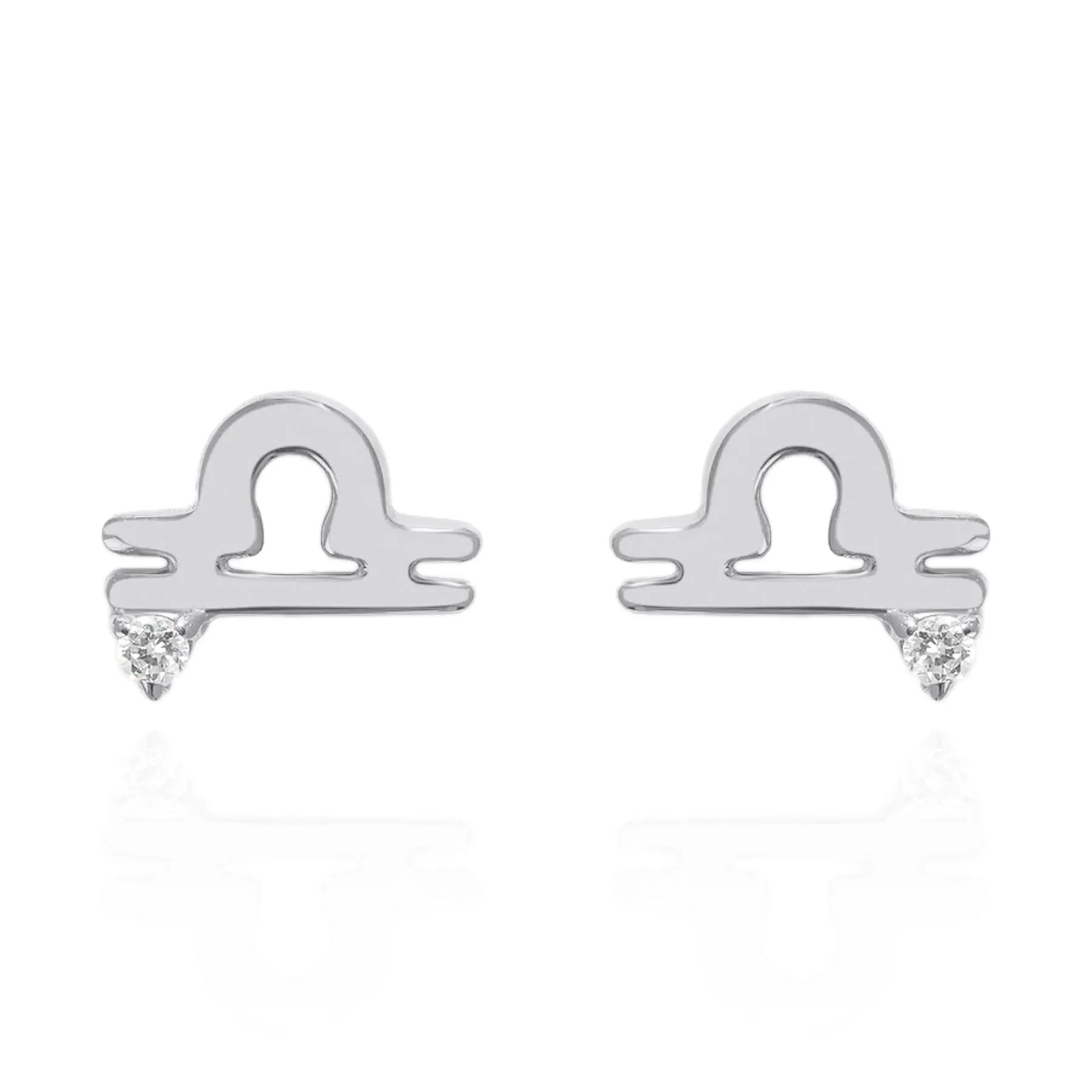 Kali Zodiac Symbol Stud Earrings | 925 Sterling Silver