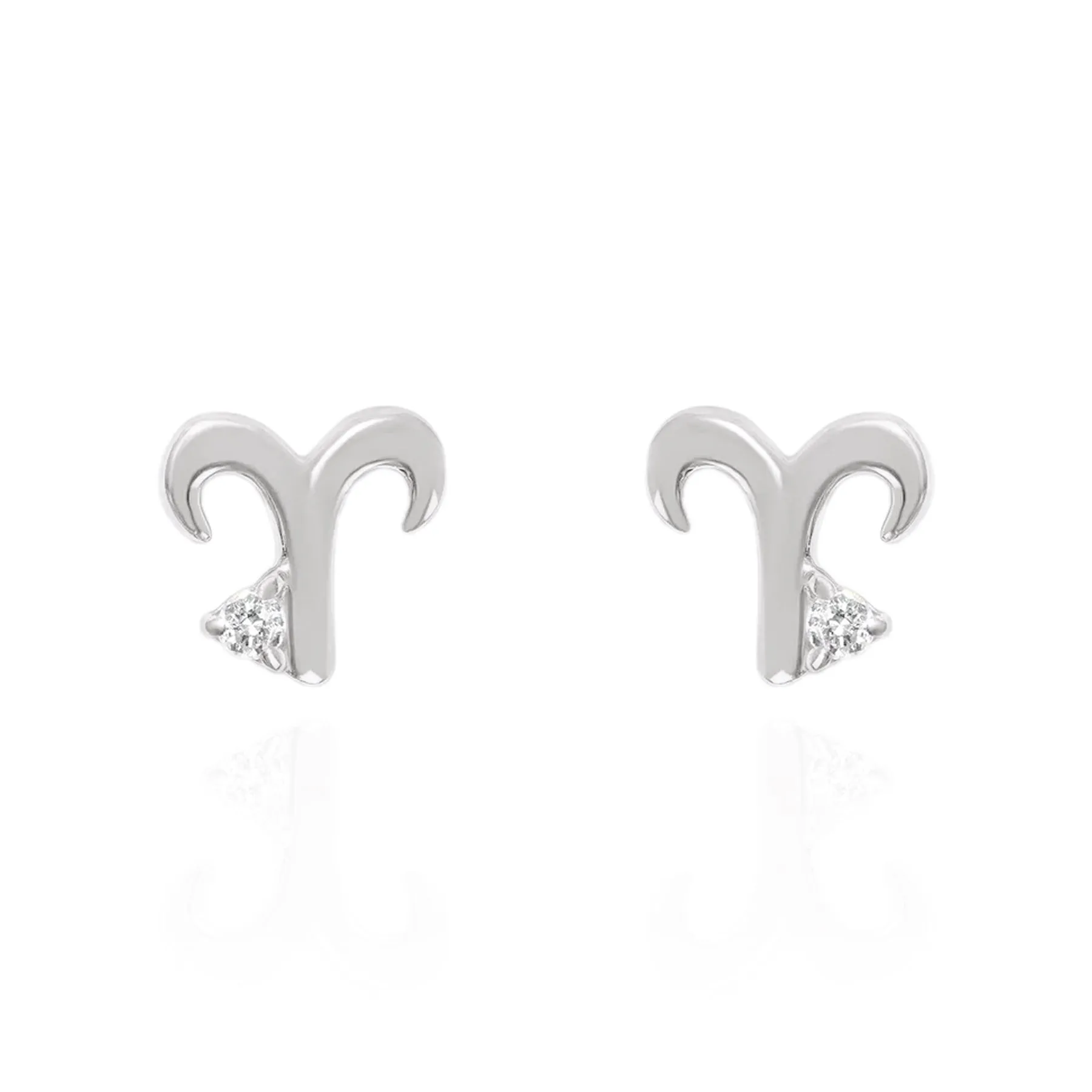 Kali Zodiac Symbol Stud Earrings | 925 Sterling Silver