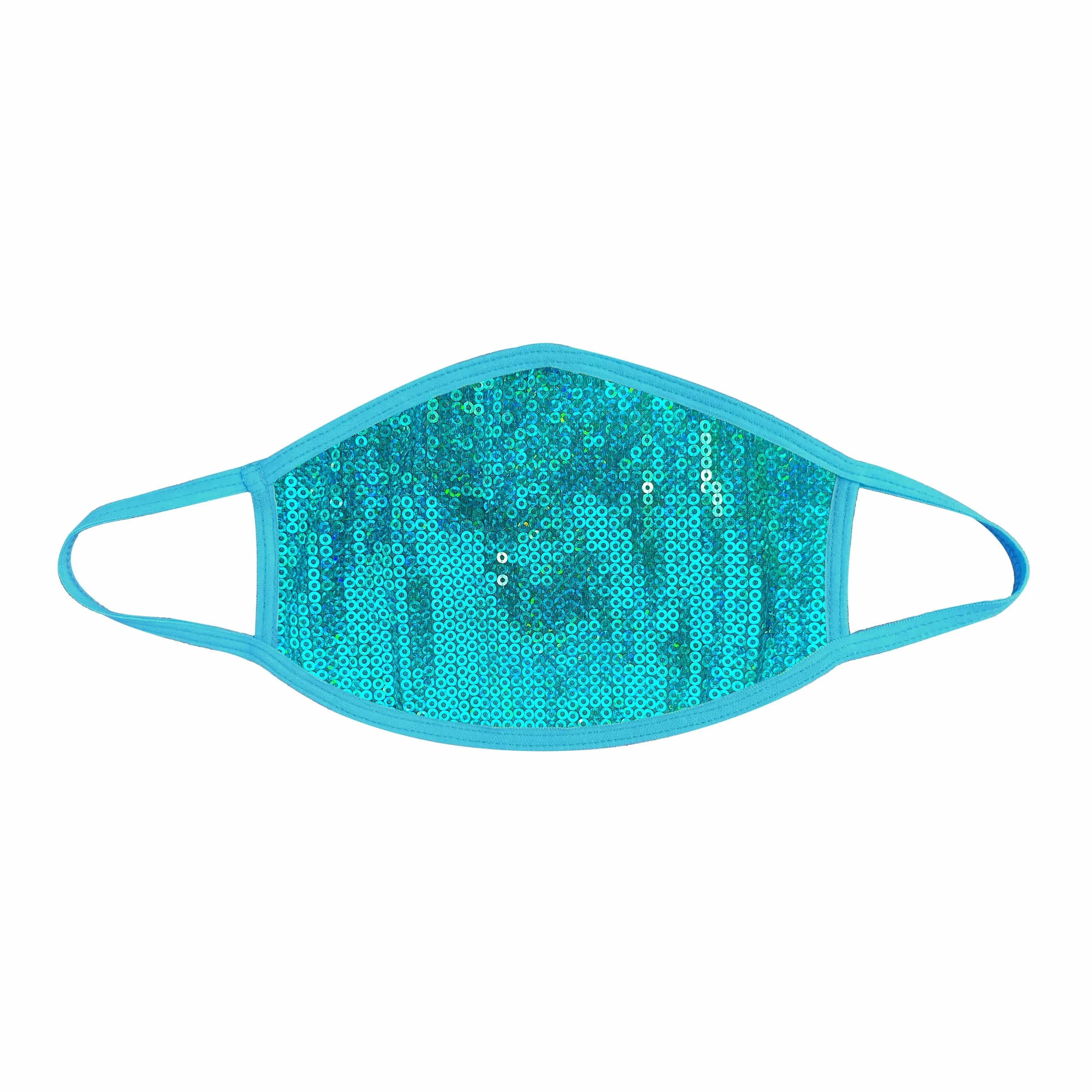 Mahi Mahi Blue Sequin Sparkle Face Mask