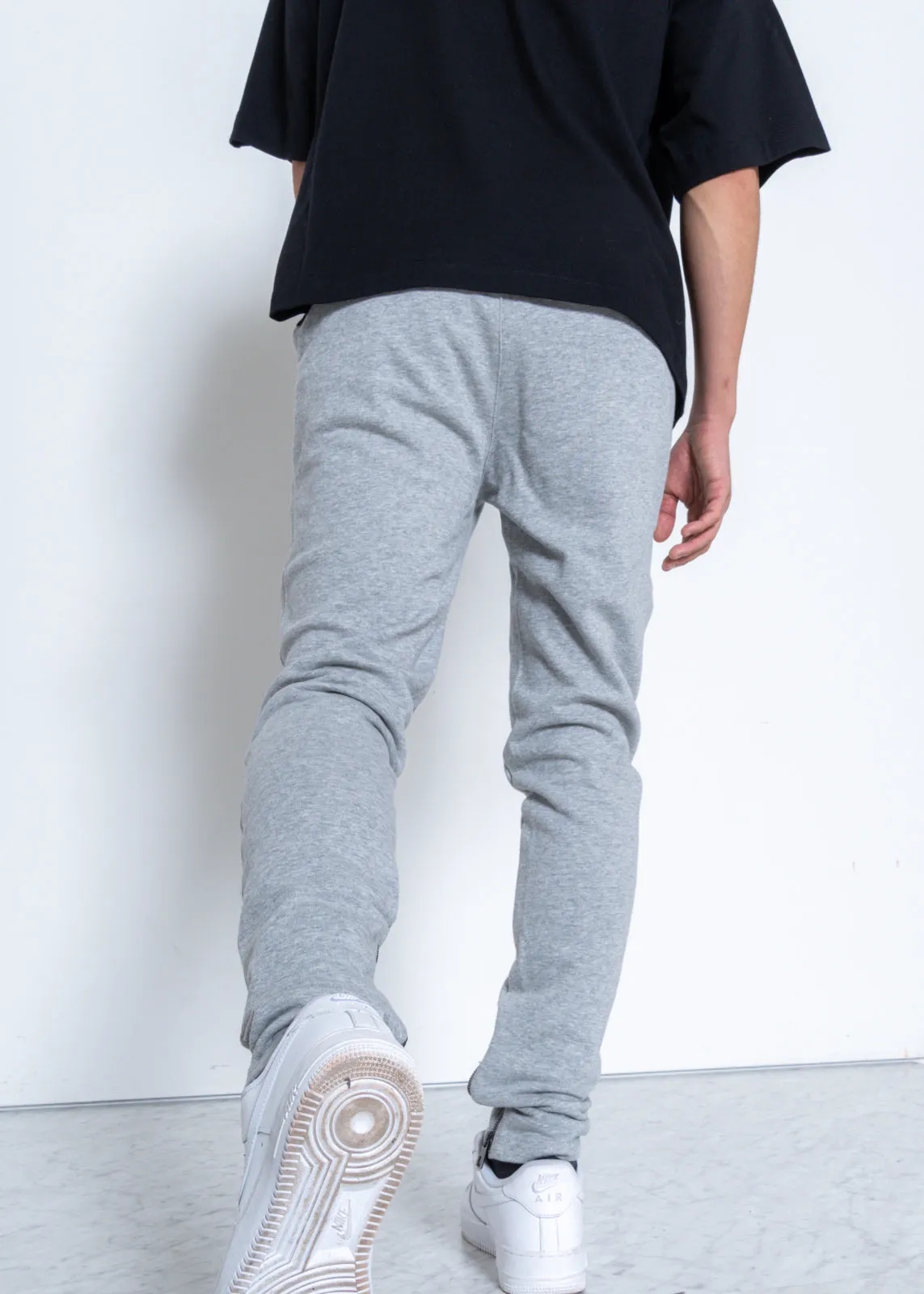 Men's  Zipper Pocket French Terry Sweatpants in Heather Grey