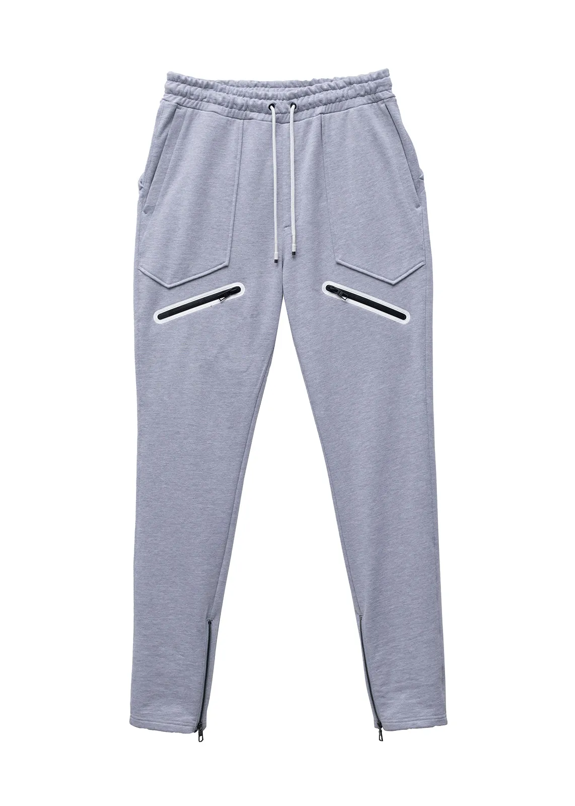 Men's  Zipper Pocket French Terry Sweatpants in Heather Grey