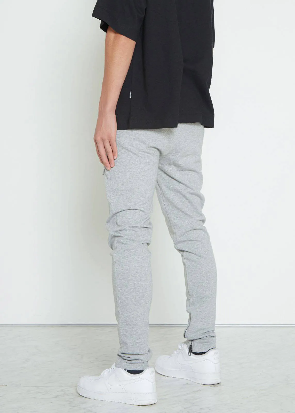 Men's  Zipper Pocket French Terry Sweatpants in Heather Grey