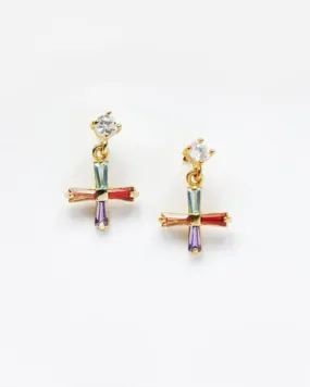 Mini Cross Earrings Multi