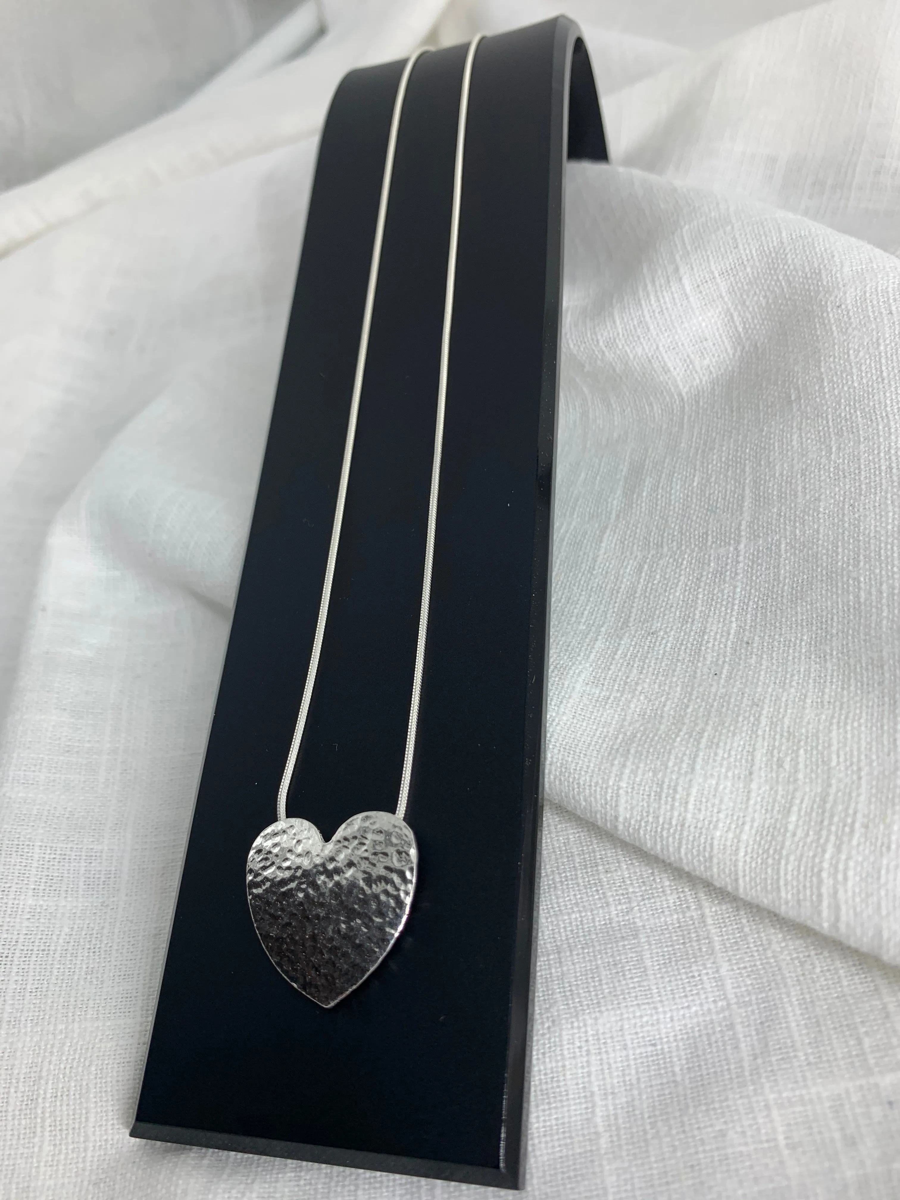 Solid Silver Heart Pendant & Set